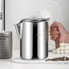 9-Cup American Style Stainless Steel Coffee Maker for Indoor/Outdoor Use - Convenient Camping Water Boiler