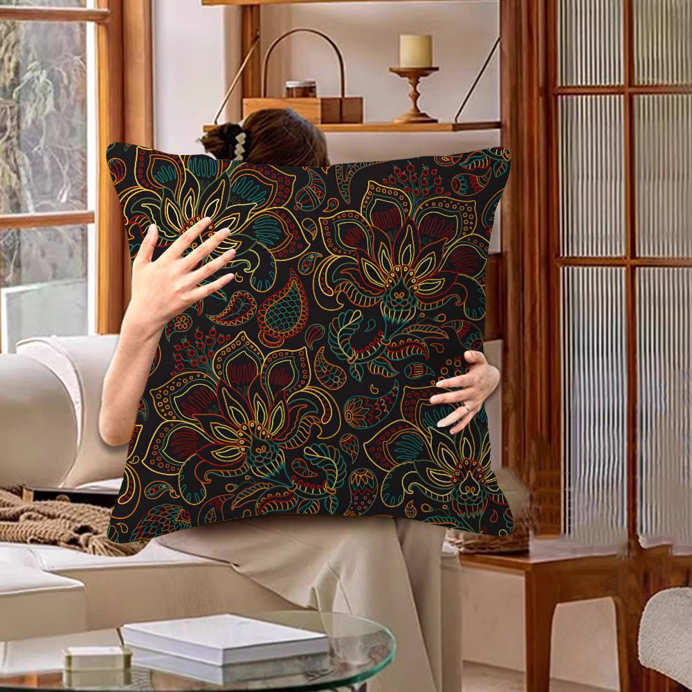 Badik Indonesia Batik Design Pillow Anime Pillow Sofa Bed Head Pillow Cover Cushion Cover 45x45 Cm Fashion