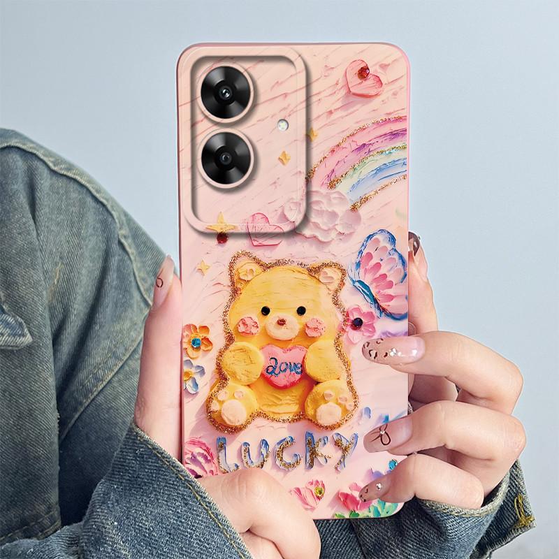 For Realme Narzo N61 Note60 Phone Case Note 60 NarzoN61 Casing Soft Silicone Painted Fashion Cartoon Flower Printed Back Cover