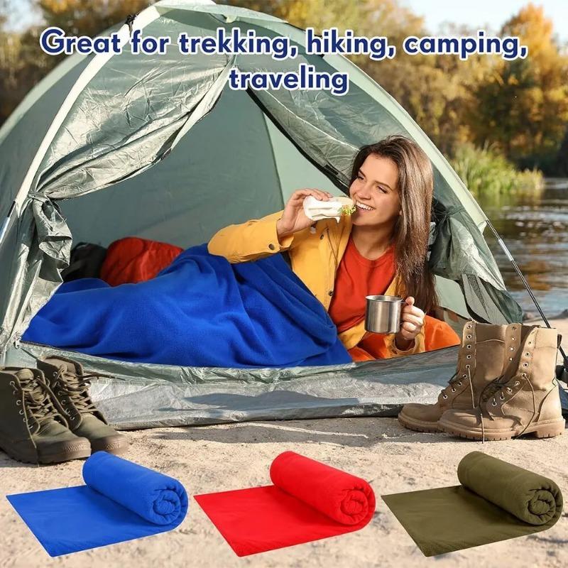 Fleece spací pytel Přenosné ultralehké cestovní prostěradla Polar pro dospělé Outdoor Camping Stan Bed Teplá vložka do spacího pytle