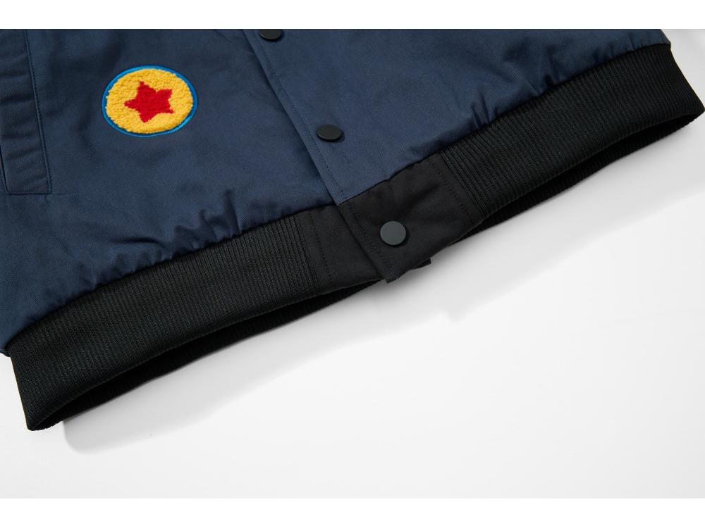 Chaqueta de Béisbol Patchwork de Dibujos Animados de Moda para Hombre - Otoño de Corte Holgado con Cuello Alto