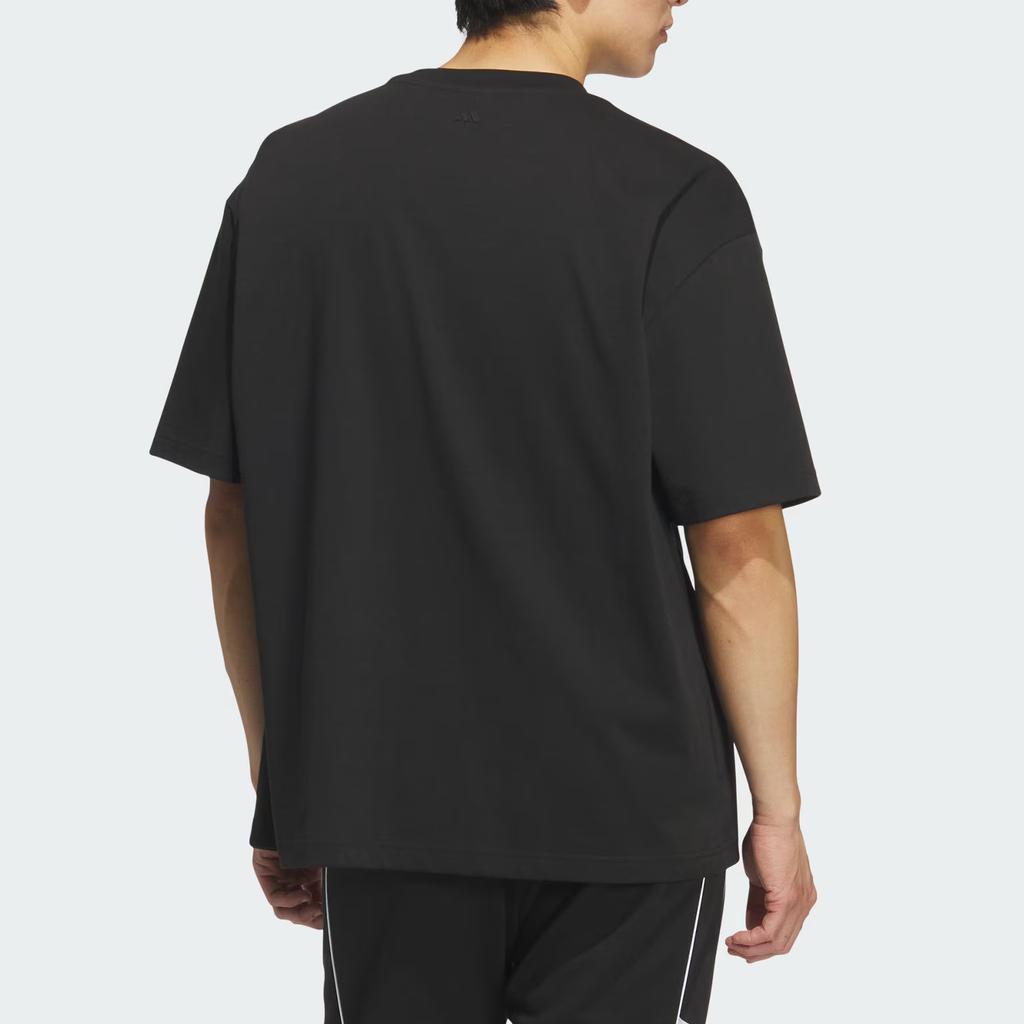 Adidas SS25 BB Painting Basketball Minimalist Sports Knit Short Sleeve T-Shirt Men Tops KF5163