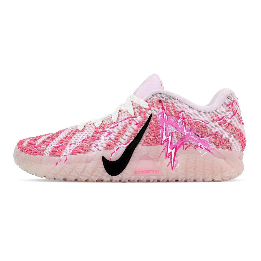 Nike Ja Morant 3 Lightning Rainbow, Heart Box Rebound Grip Low Top Basketball Shoes Men's Pink HF2794-601(Team529--)