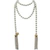 Vintage French Pearl Tassel High-end Temperament Elegant Bee Buckle Necklace Sweater Chain Waist