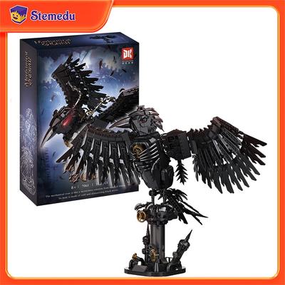 1018PCS Creative Technical  DK 7063 Mechanical Raven Building Blocks Creative DIY Model Kit Bricks Assembly Toy for Adult Kids