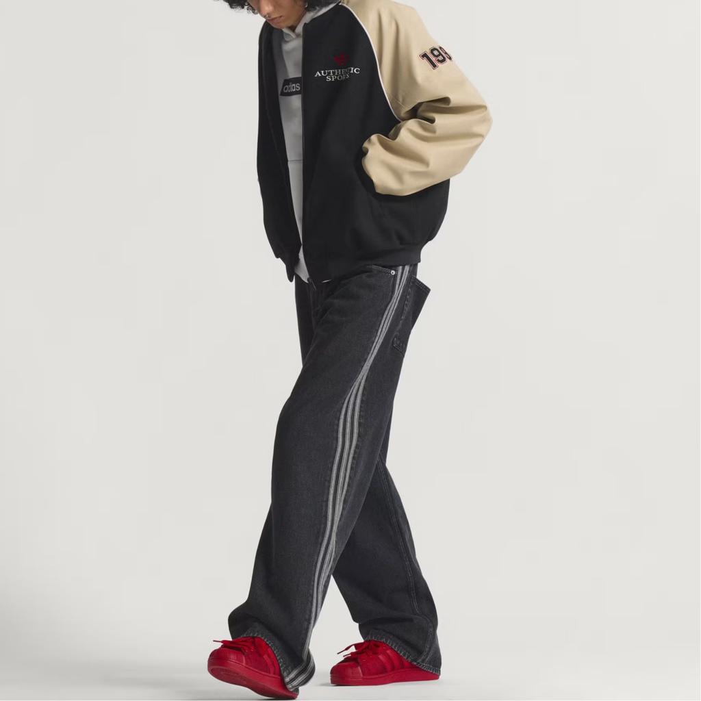 Adidas Originals Firebird FW25 Adicolor Striped Minimalist Comfortable Casual Mid-Rise Jeans Men Jeans KD1497