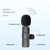 Wireless Lavalier Microphone Noise Cancelling Audio Video Recording Mini Mic for iPhone Android Xiaomi Live Broadcast Game