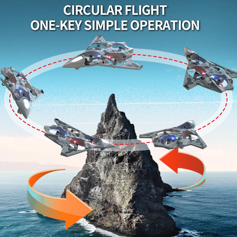 K800 MAX RC Plane Fighter Flip 360 ° 2.4G Remote Control Stunt Glider Flight Flying EPP Foam Airplane with LED Toys for Kids