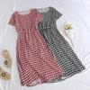 Elegant Mid-Length Short-Sleeved Dress for Middle-Aged and Elderly Women - Fashionable and Age-Reducing