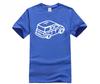 Unisex Casual Cotton Tshirt Cartoon Line Art Print Vibrant Multicolor Fashion Tee