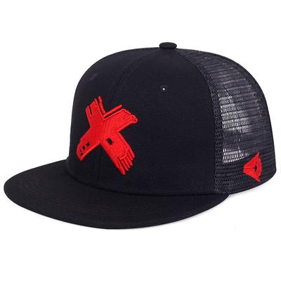 Men Women Snapback Caps X Embroidery Flat Brim Mesh Baseball Cap Youth Hip Hop Cap Hats