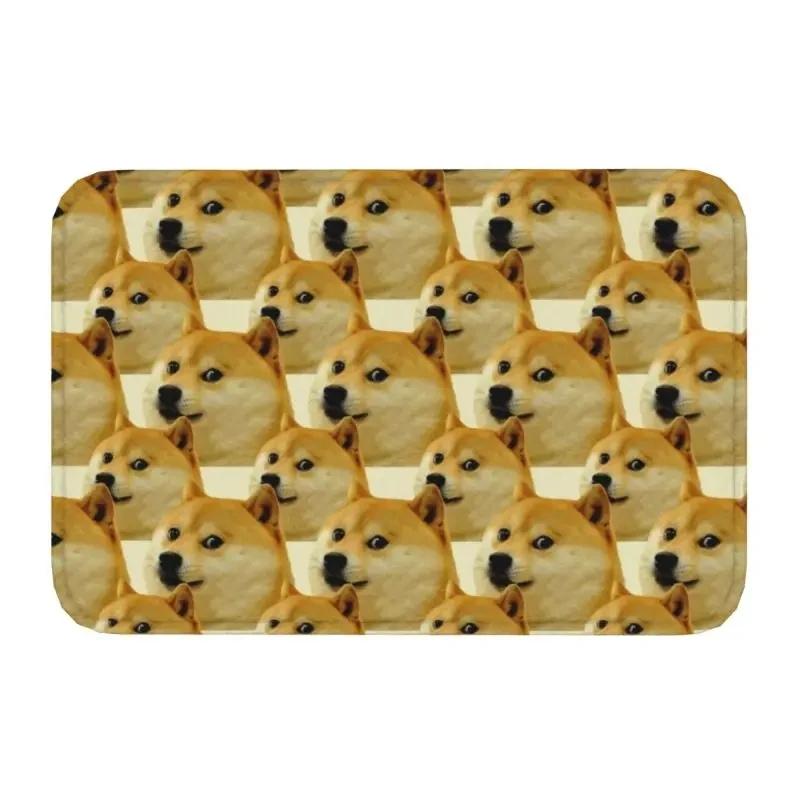 Fun Cheems Bonk Meme Pixel Art Welcome Rug Living Room Bedroom Entrance Doormat Kitchen Front Door Mat Washable Nonslip Carpet