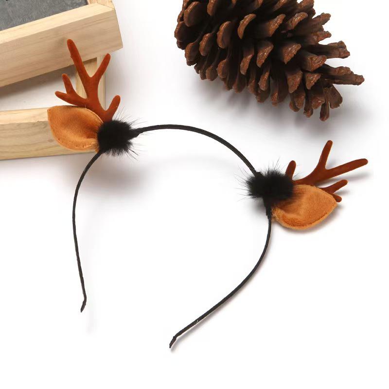Christmas Elf Antler Bell Headband - Festive Cartoon Fairy Style for Holiday Parties