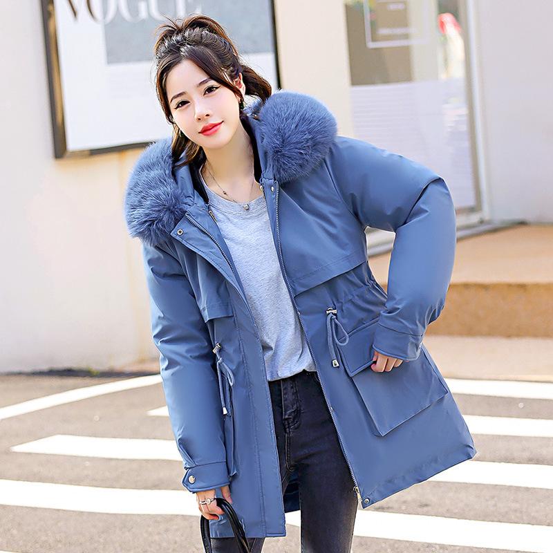 Medium and long pie overcomes women's winter new removable inner cotton-padded clothes women's down cotton-padded jackets women's clothing