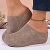 Zoccoli Sandali con Plateau e Suola Spessa Donna Estate Grigio Punta Chiusa Mule Pantofole Donna 43 Tacco Zeppa Pantofole da Esterno