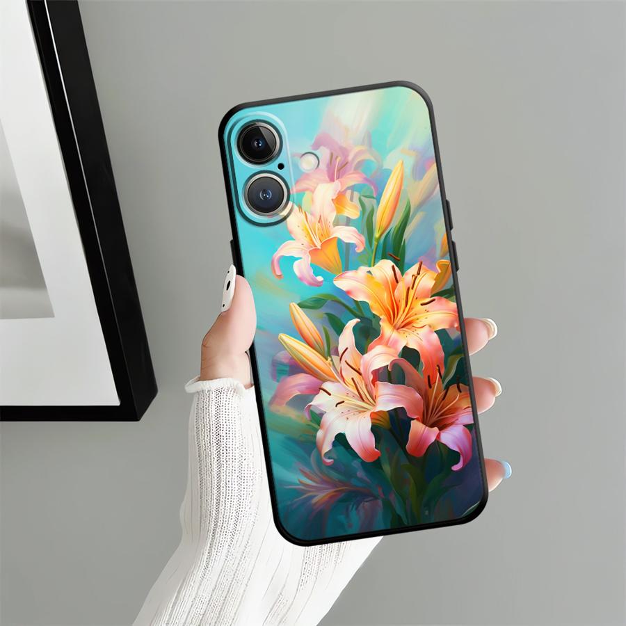 Simple Flower Case for Apple iPhone 17 Pro Max 11 XR XS MAX 16 Air 13 12 15 Pro 7 8 14 Funda Phone Cover
