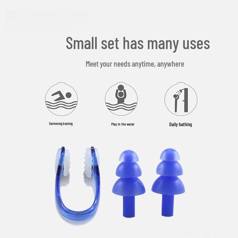 Kids Swimming Silicone Earplugs & Nose Clip Set