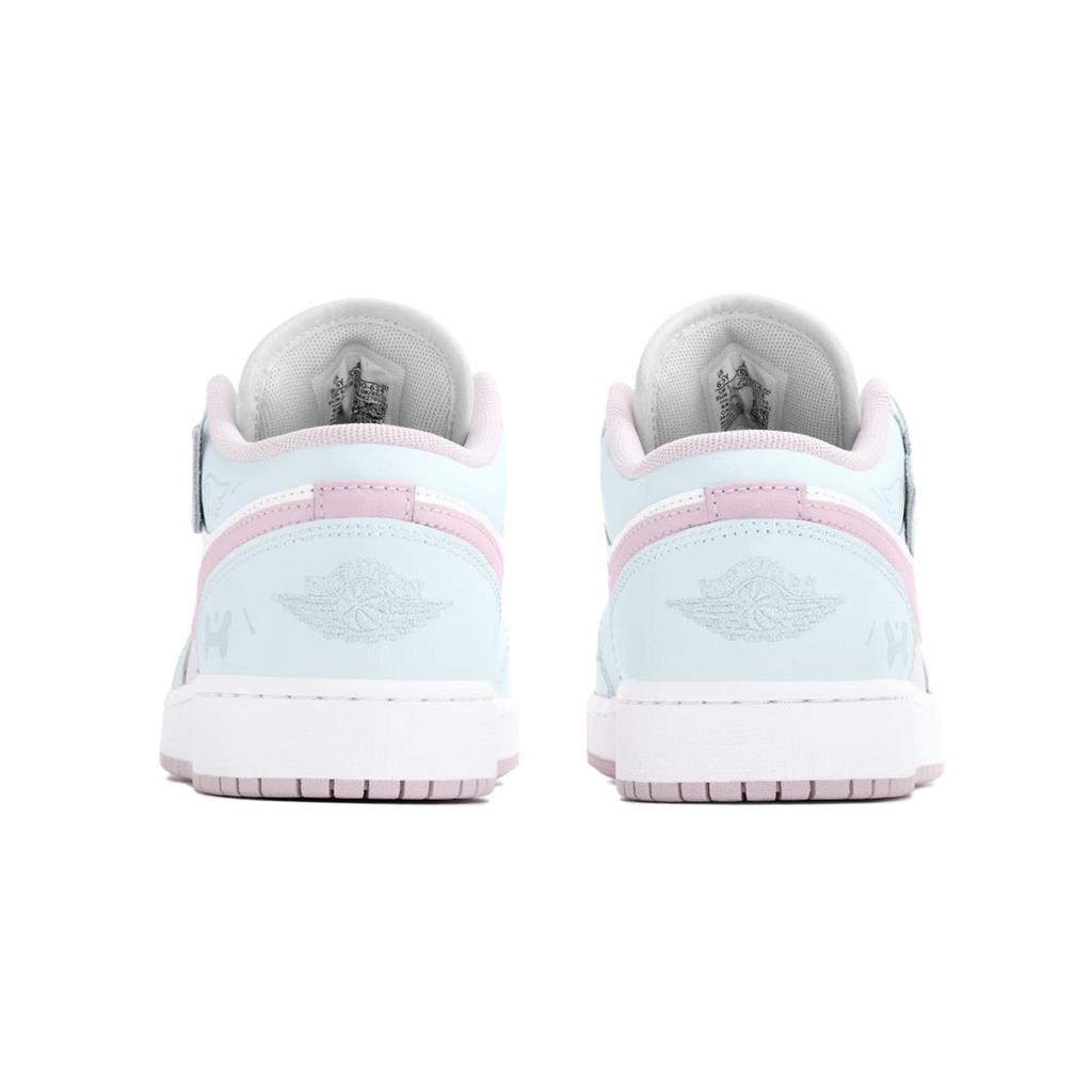 Jordan Air Jordan 1 GS Box, Maris Sal, Girlfriend, Valentine's Day Edition Mid top Vintage Basketball Shoes Women's 553560-614(TeamA-S-BOX)