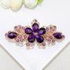 Women Fashion Flower Leaf Shiny Rhinestone Hair Barrette Clip Hairpin Jewelry