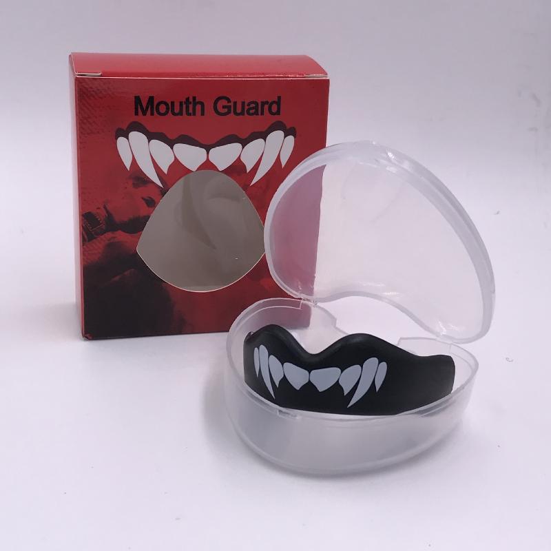 1Pc 3D Teeth Pattern Boxing Mouth Guard Fit Adults With Case Mouth Guard For Sanda Boxing And All Ball Sports