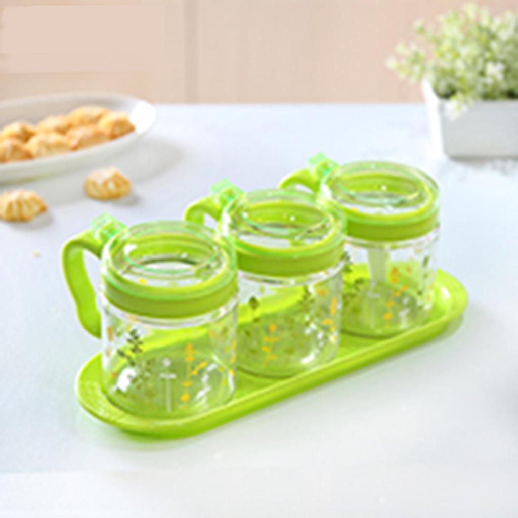 Buy Condiment Spice Jar Set of 3 Condiment Spice Jars with Serving