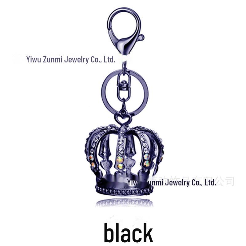 Personalized Diamond Crown Keychain - High-End Wedding Gift Metal Pendant