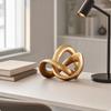 Finished Resin Sculpture Modern Intertwined Loop Minimalist Decor Ornament with
