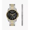 Armani Exchange BankS Chronograph Quartz Black Dial Men S Watch ax7148Set