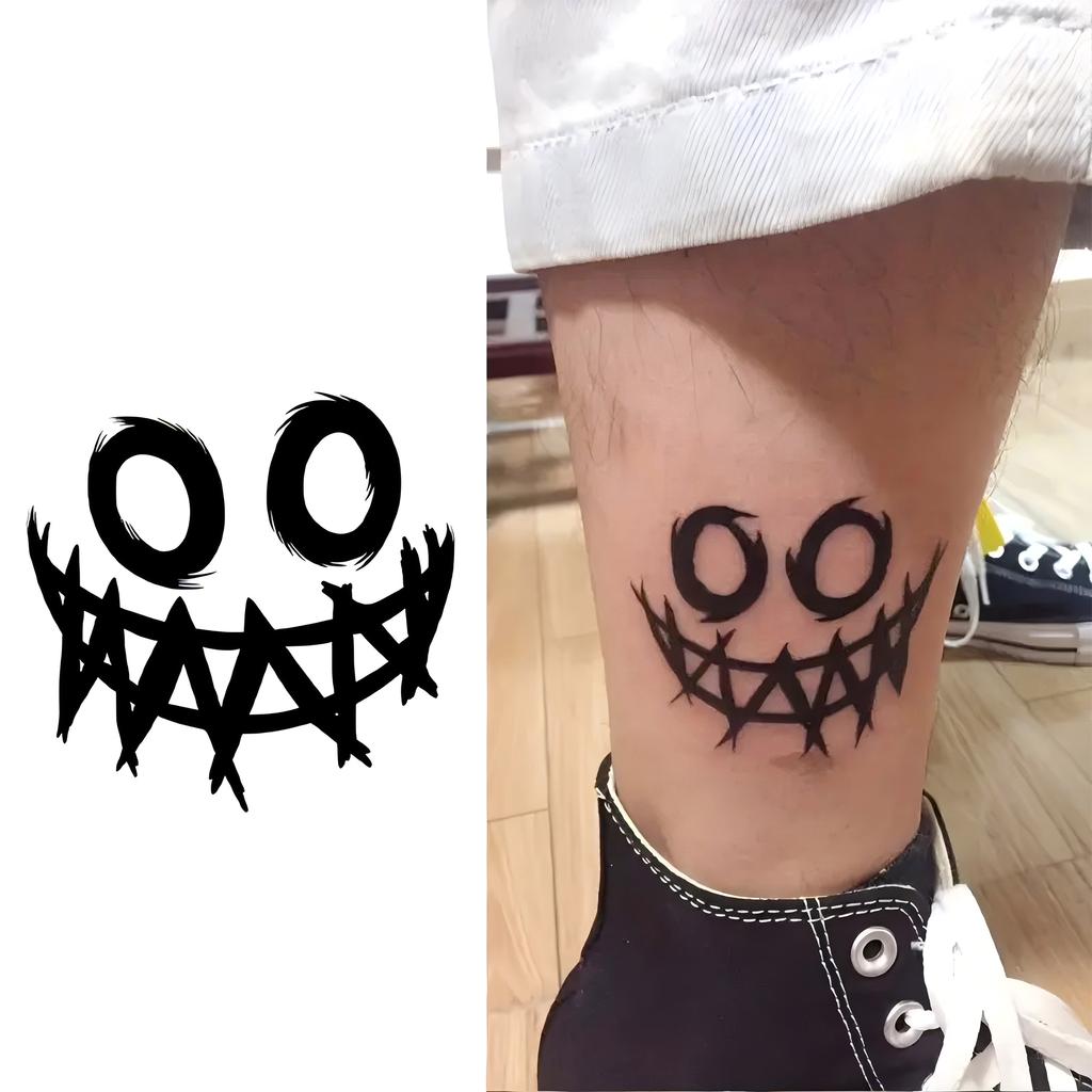 1 Sheet Graffiti Anchor Compass Temporary Tattoos For Adults Hands Necks Ankle, Fake Tattoo Stickers Waterproof Realistic Tatoos