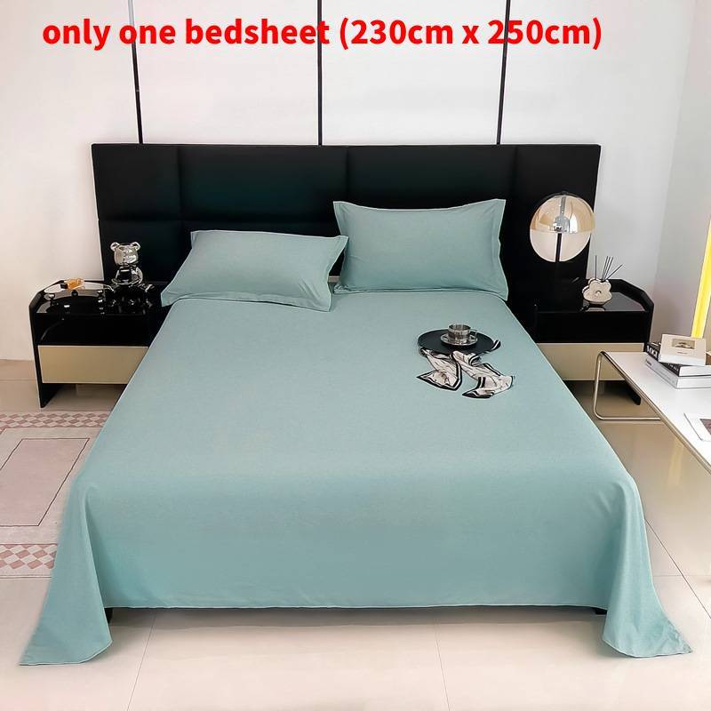 Modern Minimalist Cotton Bed Sheet With Soft Washable Fabric For Single Dorm Bed