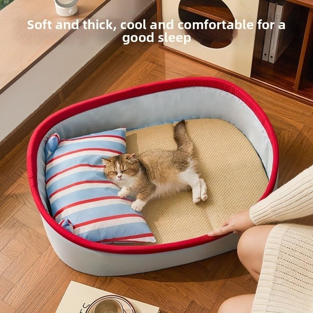 Universal Small Dog Sofa with Cooling Mat and Pillow Sleeping Mat New Summer Pet Bed