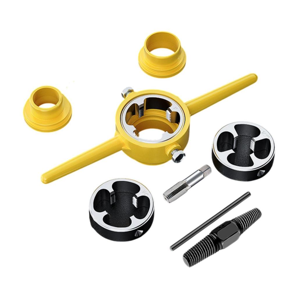 Portable PVC Pipe Threader with Screw Extraction Tool Set