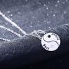 New Best Friends Yin Yang Taiji Pendant Necklace Set For 2 BFF Jewelry Taichi Round Crystal Choker For Bestie Friendship Gift