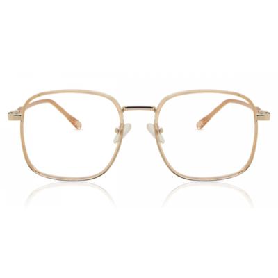 Full Rim Square Brown Gold Smartbuy Collection Felt Mtr 90e Fashion Unisex Eyeglasses
