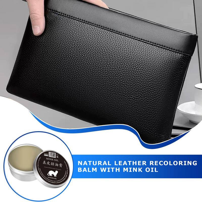 100ml Leather Care Cream Practical Leather Repair Maintenance Cream Leathercraft Mink Oil Cream for Leather Shoes Bags