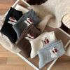 Female Autumn and Winter Thickened Warm Lovely Puppy Wool Boneless Pile Socks