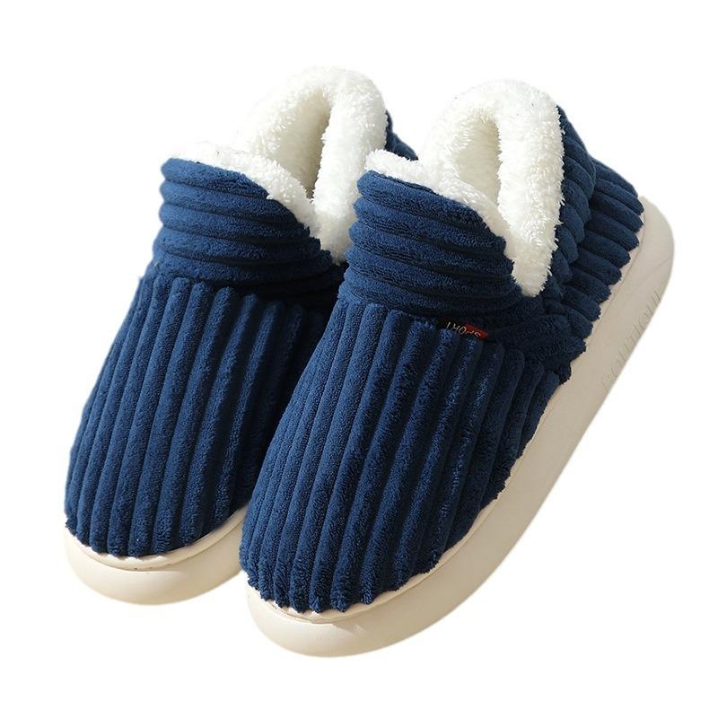 New all-inclusive heel cotton shoes for women's winter indoor home use thick-soled non-slip warm cotton slippers for men's winter