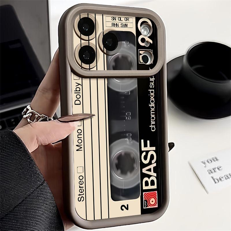 Tape Print Handyhülle für iPhone Air 16e 17 16 15 14 Pro Max 13 12 Pro 15 16 14 Plus Stoßfestes Silikon Weiche TPU-Hülle