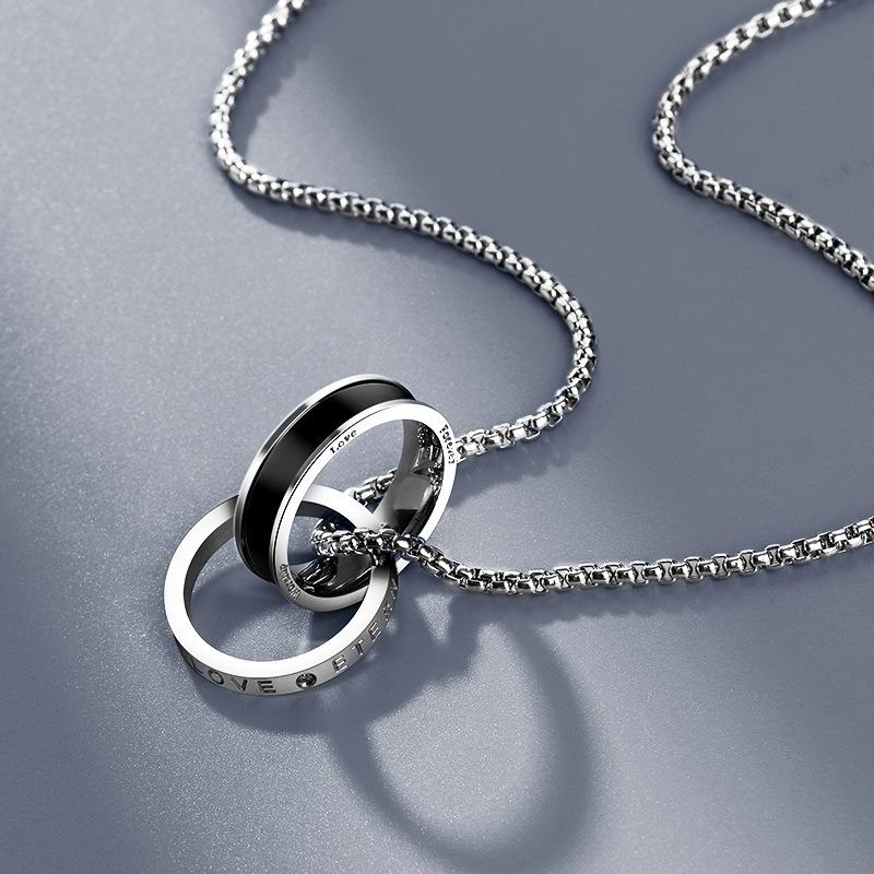 Men Hip Hop Personal Pendant Titanium Steel Versatile Sweater Chain Jewelry Accessory