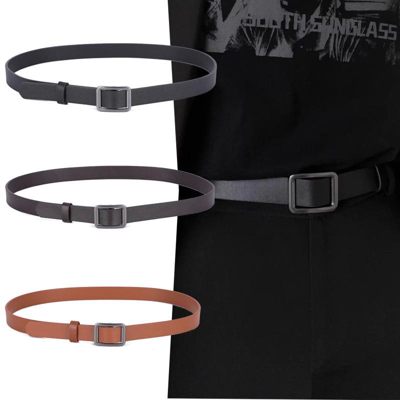 A New Korean-style InS-style Niche Belt Without Perforating, Unisex Simple and Retro Denim Belt