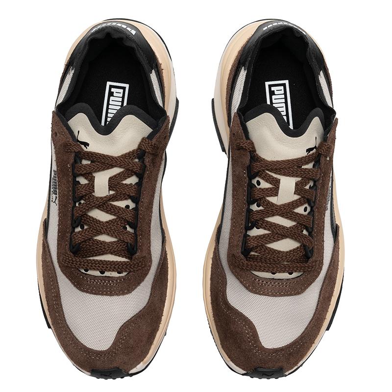 Puma Rider Elite Fabric Synthetic Leather Winter Comfortable Durable Breathable Low-Top Lifestyle Casual Shoes Unisex sneaker Brown Black 403301-01