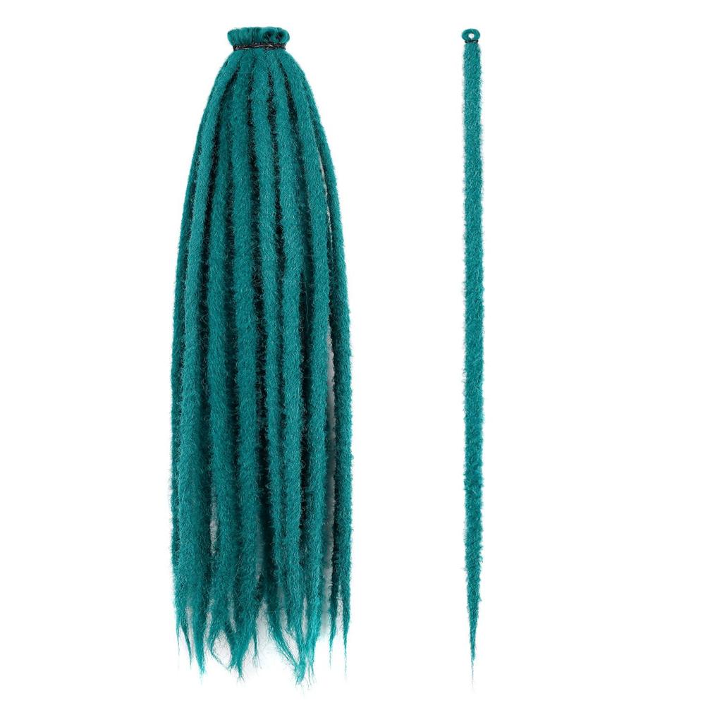 24-Inch Single Strand European & American Felt Dreadlocks Wig – Hand-Crocheted Extensions for Street Dance
