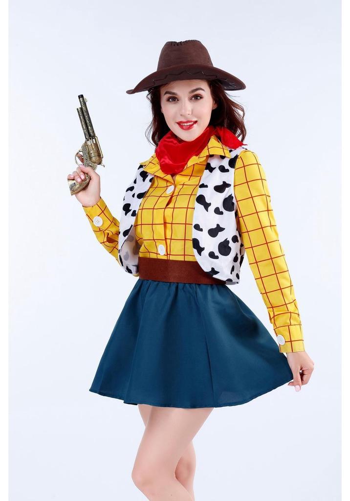 Halloween Toy Story Woody Cowboy Couple Costume for Men and Women