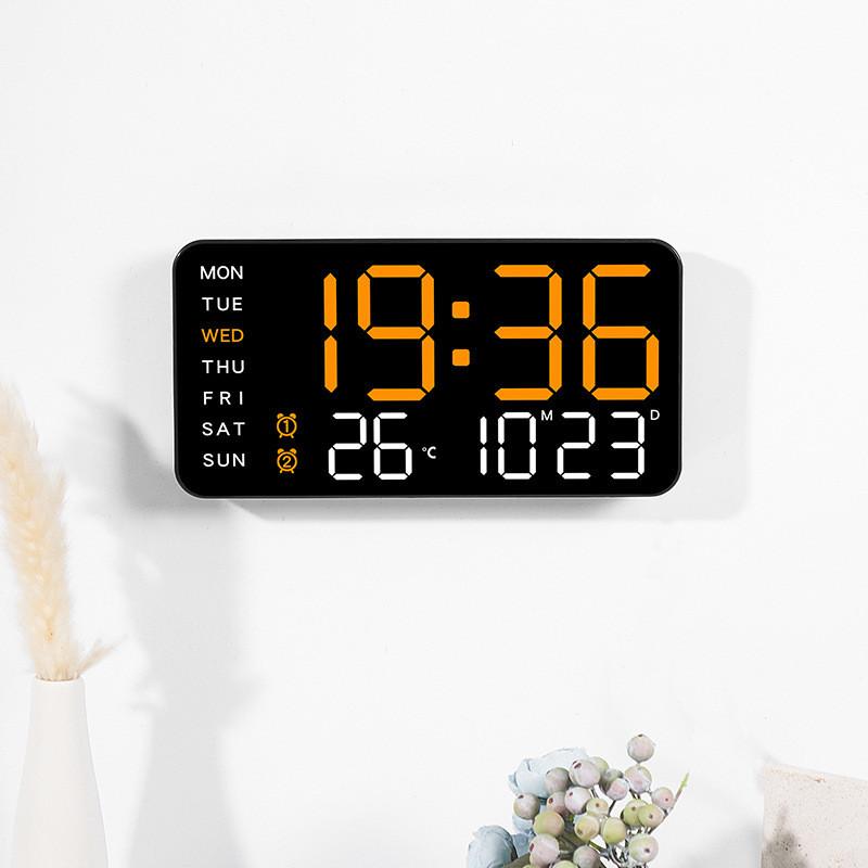 Minimalist Digital Wall Clock With Led Display And Night Light For Living Room Decor