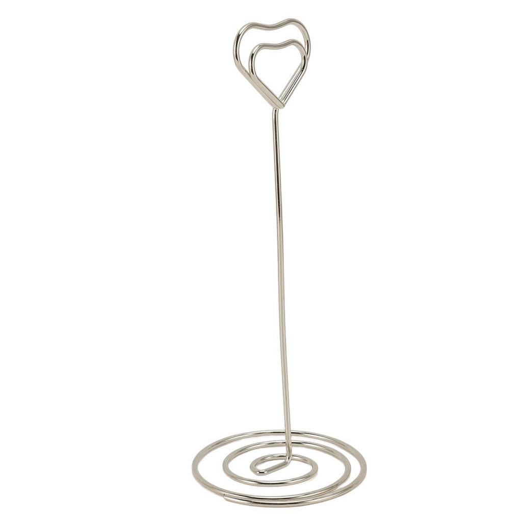 20Pcs Table Number Holders Iron Decorative Number Stands for Wedding Party Birthday 12cm Silver
