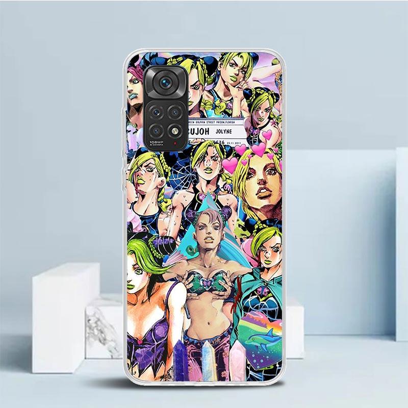 JoJo Bizarre Adventure Jolyne Cujoh Phone Case For Xiaomi Redmi Note 15 14 14S 13 12S 12 Pro Plus 11S 11 11T 11E 10S 10 + Soft T
