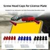 10pcs/Set Muticolors Car License Plate Bolts Cuspate Style Car Motorcycle Modification Conical