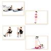 Coardă elastică pentru abdomene cu arc, bandă de tensiune, pedală pentru picioare, aparat pentru exerciții abdominale