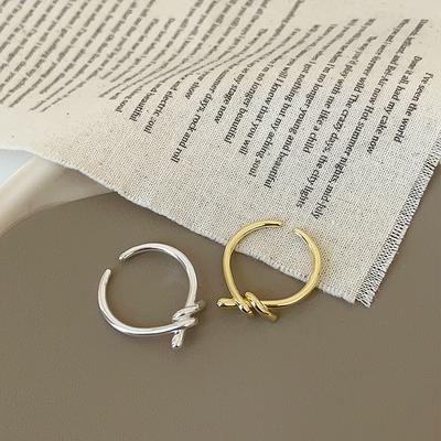 Design Sense Verknoteter Metall Öffnungsring Damen Schlicht Nische Persönlichkeit Leichter Luxus Elegant Mode Vielseitiger Ring Ring
