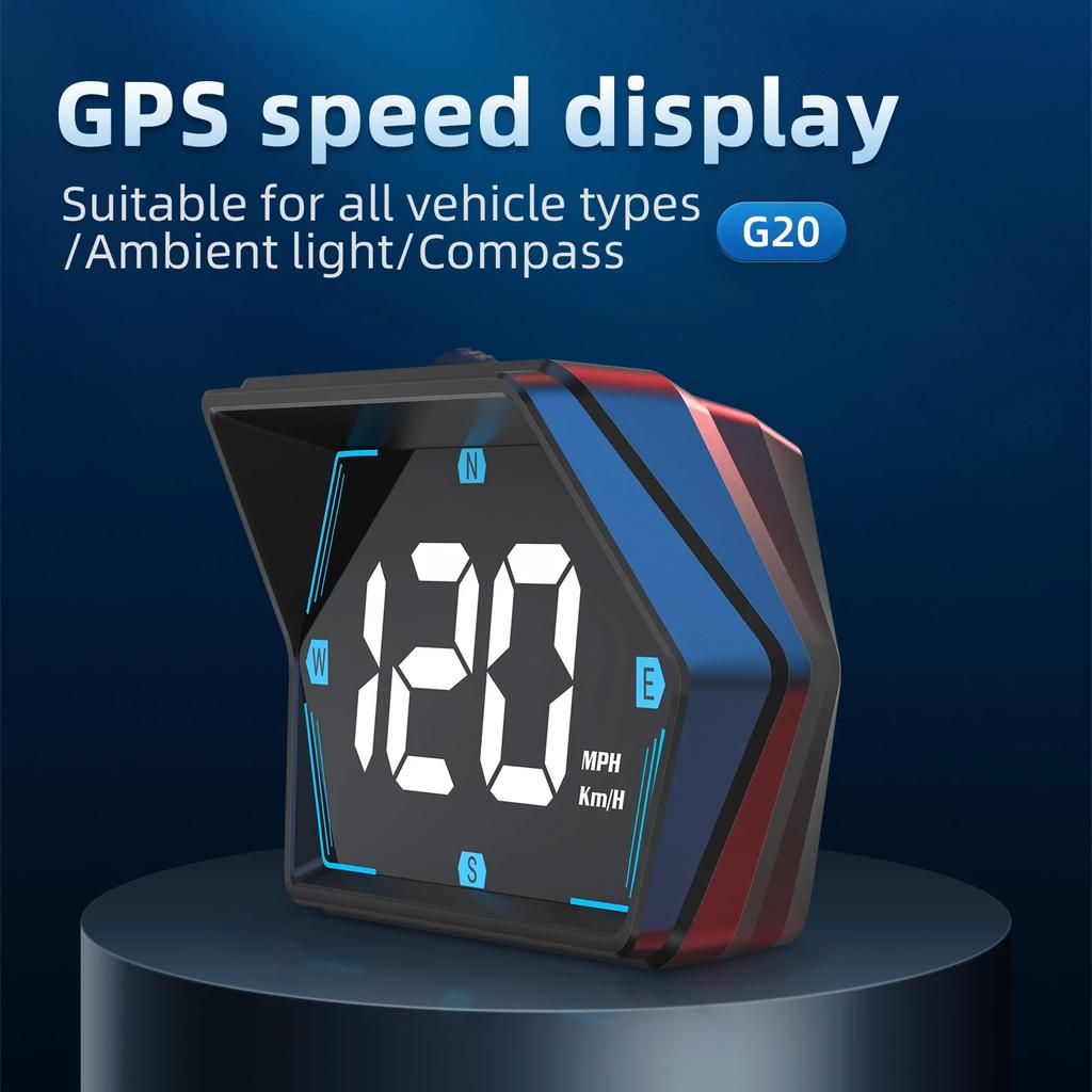 G20 Car Head Up Display GPS HUD Smart Meter Auto GPS Security Overspeed Alarm Speed Compass Electronic Accessories Hud Display